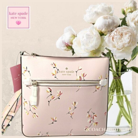 kate spade Handbags - KATE SPADE Sadie Saffino Leather Crossbody Bag Pink Multi Floral Print NWT